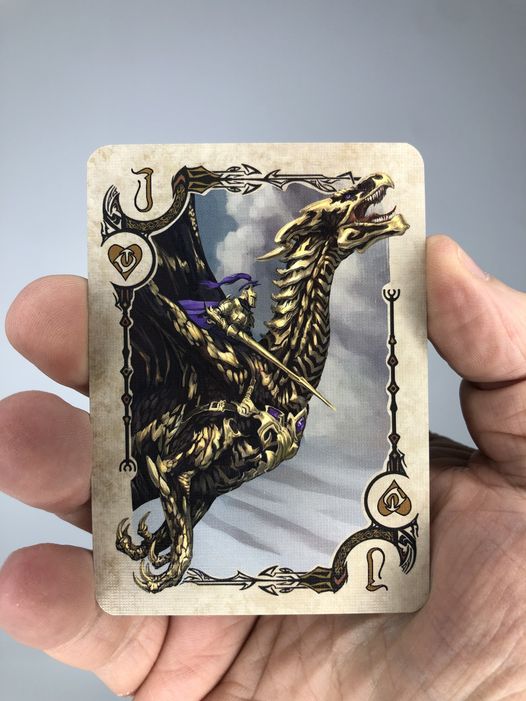 Soltera Playing Cards – Deck #1 – Gold Limited Edition – Gold Dragons vs Red Dragons