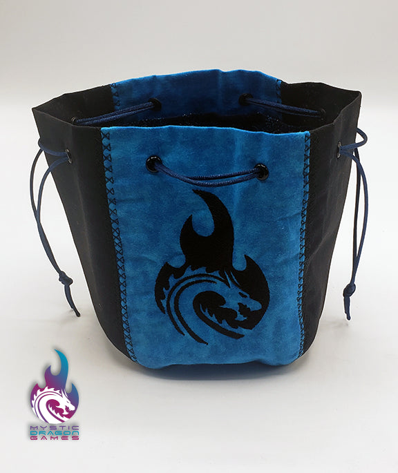 BLUE EMBROIDERED HANDMADE DICE BAG