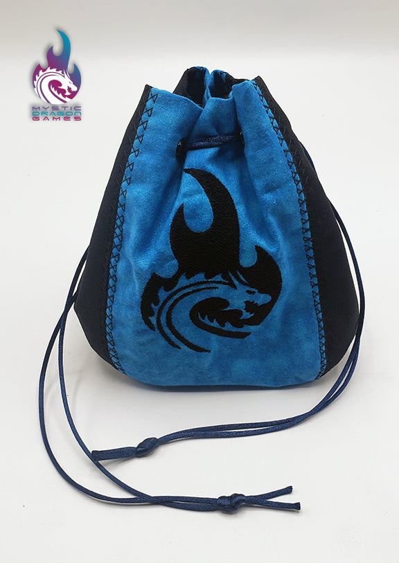 BLUE EMBROIDERED HANDMADE DICE BAG