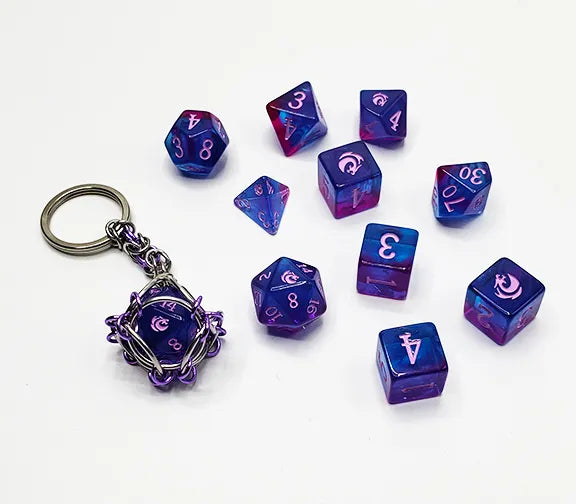 REMOVABLE D20 KEYCHAIN (MYSTIC STORM)
