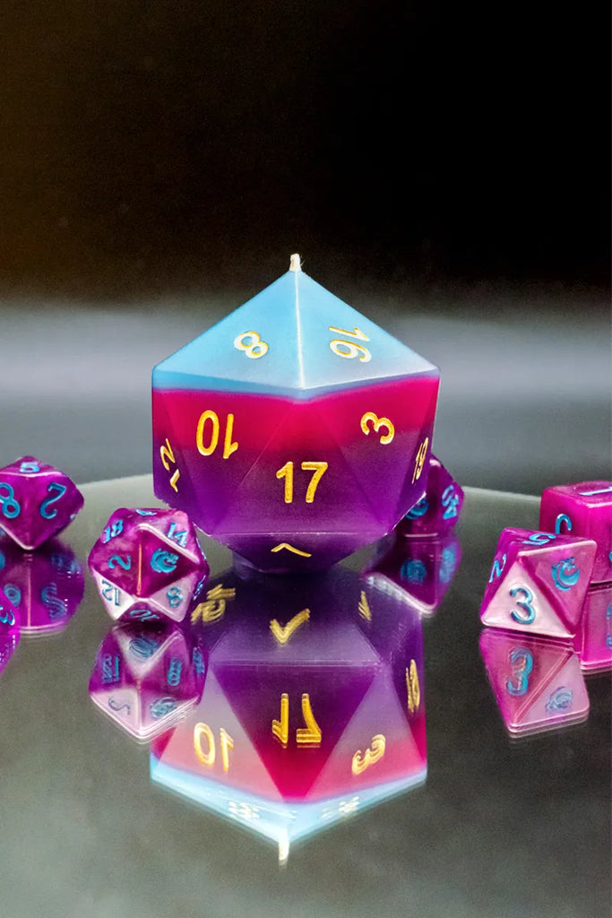 D20 SURPRISE CANDLE W/ DRAGON’S MANA D20 INSIDE