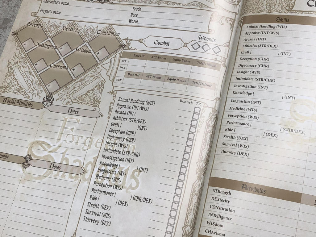 FORGED IN SHADOWS  ADVENTURE BOOK