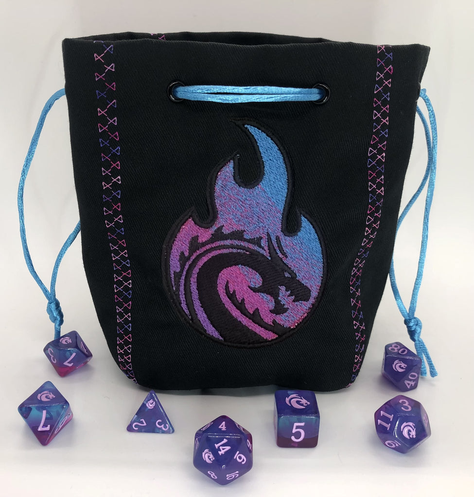 MYSTIC DRAGON EMBROIDERED HANDMADE DICE BAG