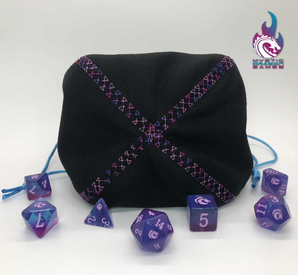 MYSTIC DRAGON EMBROIDERED HANDMADE DICE BAG
