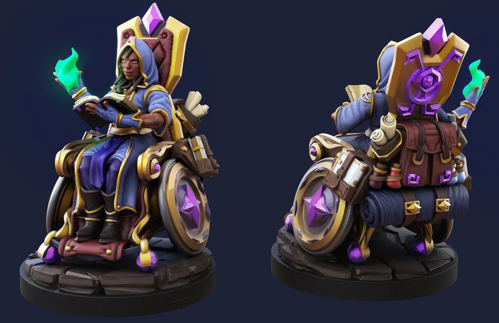 HALF ELF WIZARD METAL/RESIN