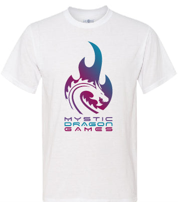 MYSTIC DRAGON T-SHIRT 100% POLYESTER WHITE