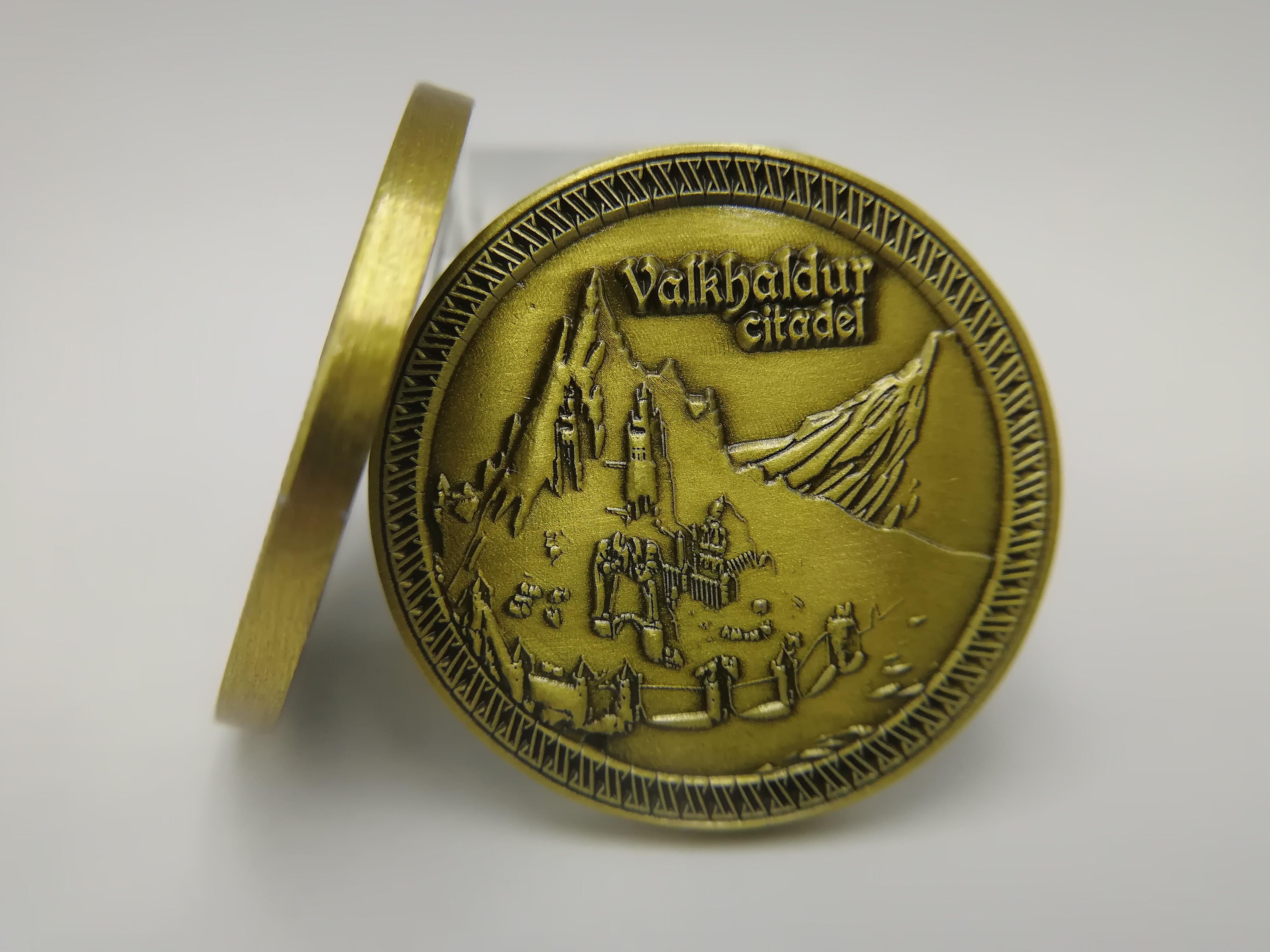 VALKHALDUR CITADEL 30MM METAL COIN Mystic Dragon Games